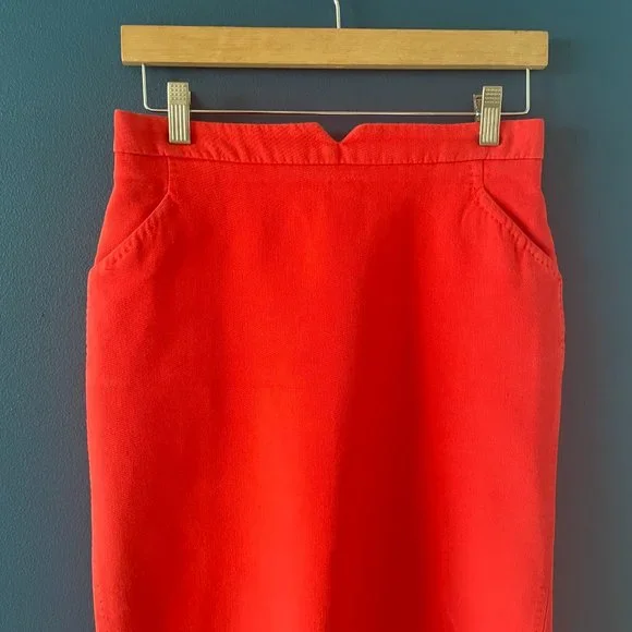 Red Zara Pencil Skirt - Picture 5 of 5